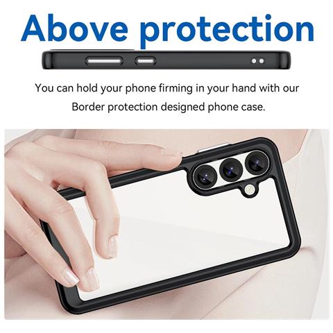 Custodia Samsung Galaxy S25 Edge, Nera, Con Cornice Elastica - Foto 2