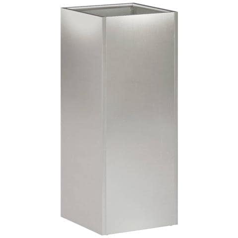 Vaso da giardino Argento 20 x 20 x 50 cm Acciaio Inox - Foto 1