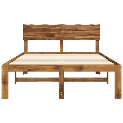 Letto matrimoniale con testiera ROSTOCK Naturale 150 x 200 cm - Foto 2