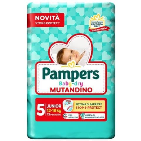 Pampers Baby Dry Pannolino Mutandina Junior Small Pack 13 Pezzi - Foto 1