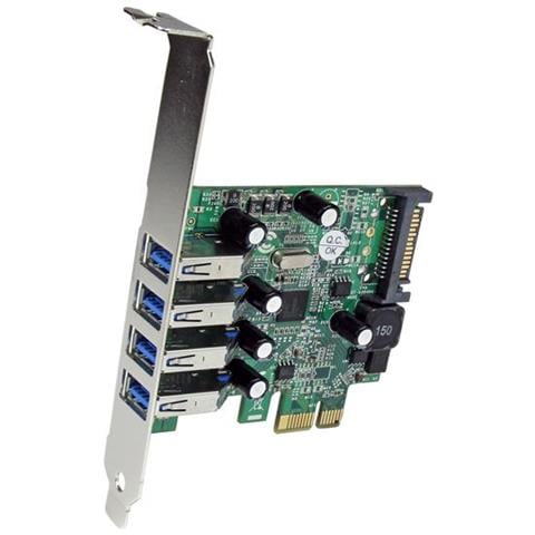Adattatore scheda controller PCI Express PCIe SuperSpeed USB 3.0 a 4 porte con UASP - Alimentazione SATA - Foto 4