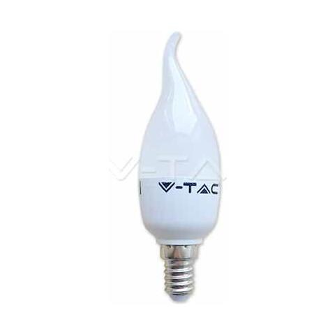 Lampadine Led E14 6w Candela Fiamma Colpo Di Vento Luce Fredda 6400k Vt-1855tp 4353 - Foto 2