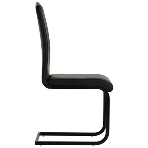 Sedie Da Pranzo 4 Pz In Similpelle 43x55x100 Cm Nero - Foto 2