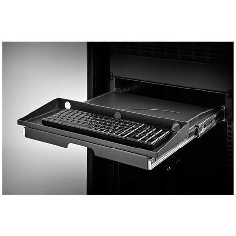 19 Pollici Cassetto Per Armadio Rack 2 U Espandibile Adatto Per Profondità Armadio: Da 500 Mm Nero - Foto 1