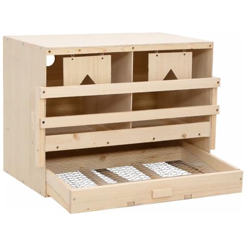 Casetta Cova per Galline 2 Scomparti 63x40x45 cm Legno di Pino - Foto 9