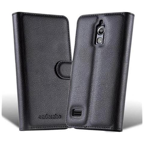 Custodia Compatibile Con Huawei Ascend G526 In Nero Carbone - Coperchio Protettiva Con Chiusura Magnetica, Funzione Stand E Tasca Per Le Carte - Foto 13