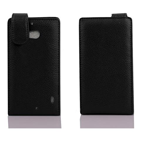 Custodia Compatibile Con Nokia Lumia 929 / 930 In Nero Ossido - Coperchio Protettivo In Design Flip Realizzato In Similpelle Testurizzata - Foto 2
