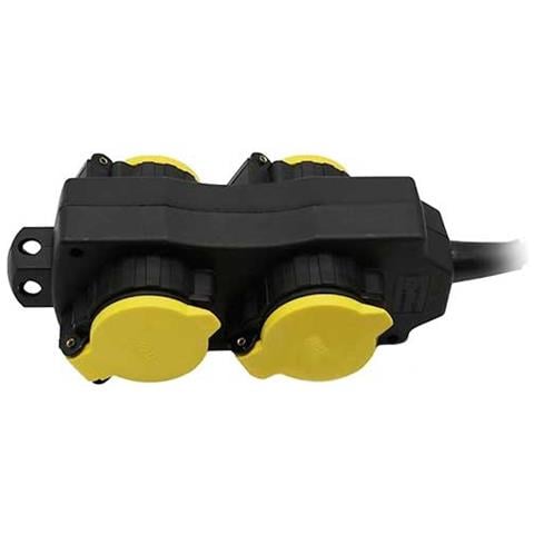 V-tac Vt-1124-3 Multipresa Ciabatta Da Giardino 4 Posti Eu Standard 16a Cavo 3mt Ip44 - Sku 8814 - Foto 1