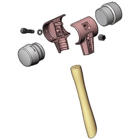 Erwin 3026.060 - martello D. 60 mm 1550 g Simplex Gomma / plastica Con Manico In Legno - Foto 2