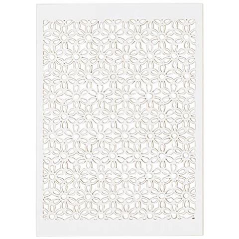 Cartoncino Con Motivo A Pizzo, Bianco, Foglio 10,5x15 Cm, 200 G, 10pz - Foto 1
