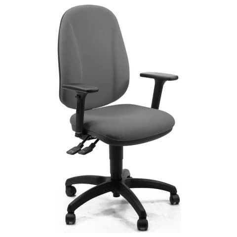 Sedia Operativa Girevole Giano Gigi Eco Smart Rivestimento Ppl Grigio Chiaro - Braccioli Opzionali - Gigi / ei - Foto 1