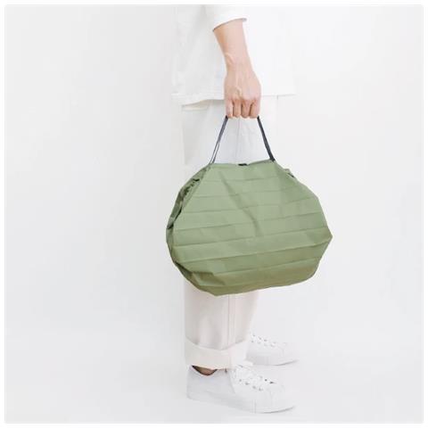 Compact Verde - Borsa Mori Taglia M In Polietilene, Capienza 15 Lt / 5 Kg, Dimensioni 32x32 Cm - Foto 2