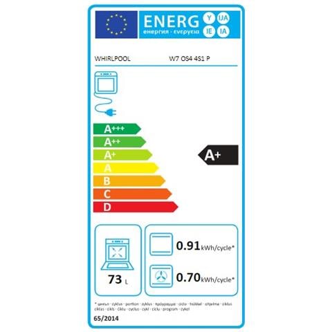 Forno Elettrico da Incasso W7 OS4 4S1 P Capacità 73 L Multifunzione Ventilato Cottura Vapore Potenza 3650 W Colore Nero, Acciaio inossidabile - Foto 2