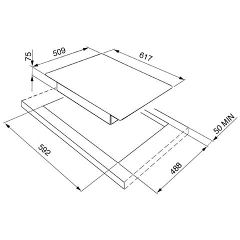 Piano Cottura PGF64-4 a Gas 4 Fuochi Gas Colore Inox - Foto 3