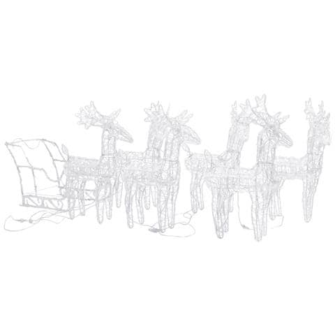 Decorazione Natalizia Renne e Slitta 320 LED Acrilico - Foto 2