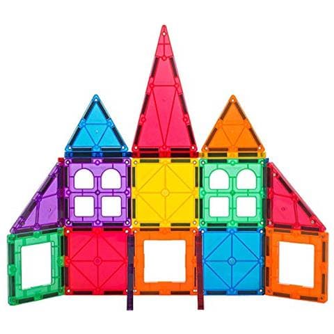 Set Di Piastrelle Colorate Da 38 Pezzi, Piastrelle Magnetiche Da Costruzione Uniche E Pluripremiate Per Bambini, Creativita E Giocattoli Educativi Da Costruzione Per Bambini, Approvato Stem (38 Pezzi) - Foto 1