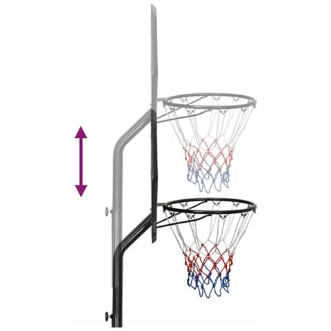 Supporto Per Pallacanestro Nero 282-352 Cm Polietilene - Foto 9