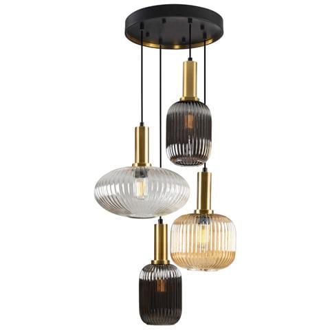 Lampada Norma 4l, Nero /ottone - Foto 1