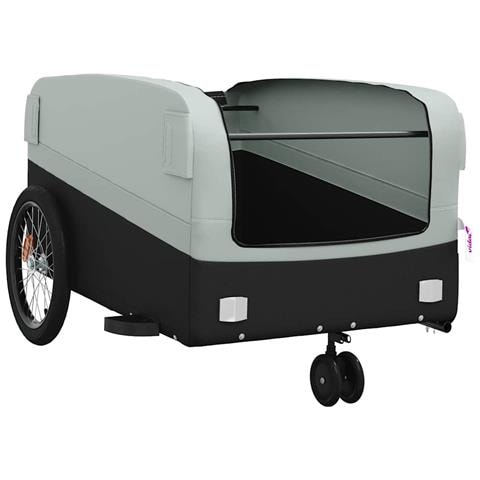 Rimorchio Da Bici Nero E Grigio 45 Kg In Ferro - Foto 10