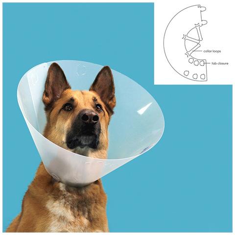 Collare Elisabettiano Per Cani Kvp Quick Fit Trasparente - Foto 2