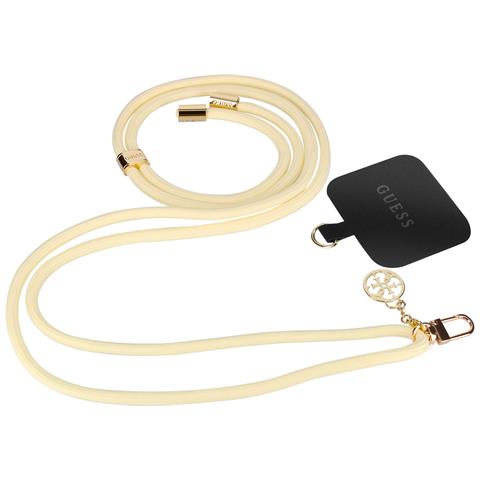 Tracolla Per Smartphone Nylon Intrecciato 80 Cm Aggancio Universale, Giallo - Foto 1