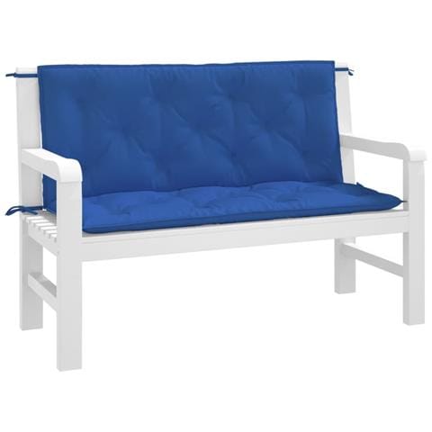 Cuscini Per Panca 2 Pz Blu 120x50x7 Cm In Tessuto Oxford - Foto 3