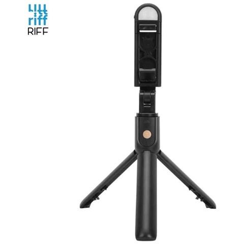 K10-s Asta Selfie Wireless Universale (espandibile A 70 Cm) Con Treppiede /specchio /luce Led /pulsante Di Scatto Nero - Foto 1