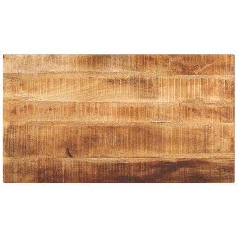Piano Per Tavolo 100x60x1,5 Cm Rettangolare Legno Mango Grezzo - Foto 1