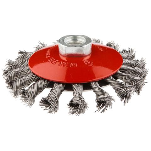 Spazzola A Disco In Filo Metallico Piegato 115 Mm X M14, Inox - Foto 1