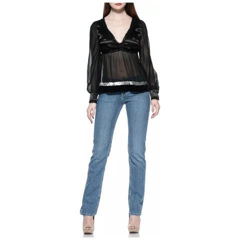 Jeans E Pantaloni In Cotone Azzurro - W30 - Foto 3