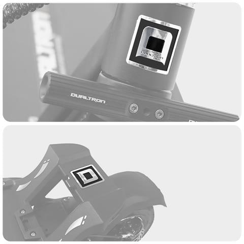 Adesivi Catarifrangenti Logo Dualtron, Nero - Foto 4