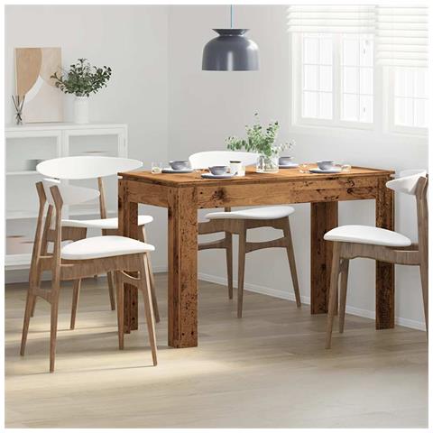 Tavolo Da Pranzo Legno Antico 120x60x76 Cm In Truciolato - Foto 10