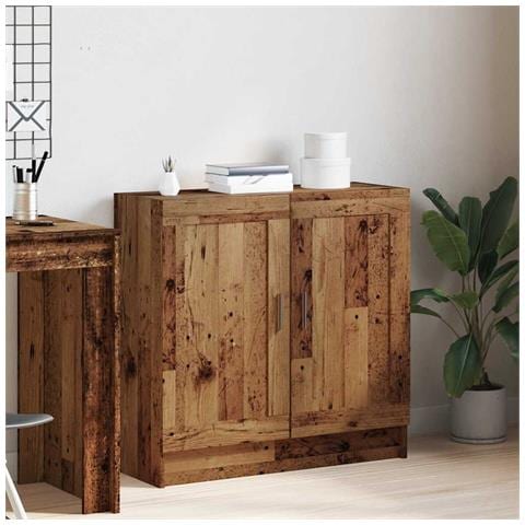 Libreria Legno Antico 82,5x30,5x80 Cm In Truciolato - Foto 3