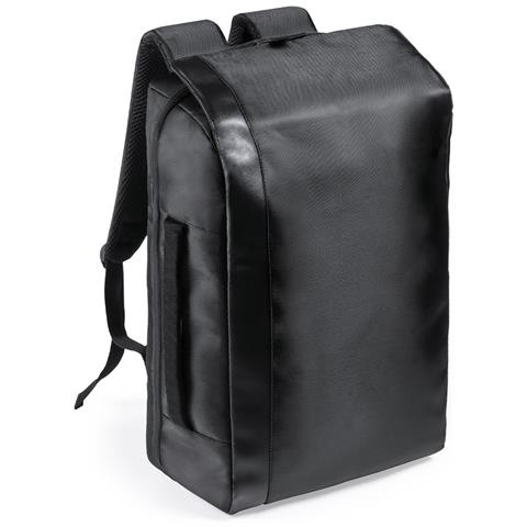 Zaino Portadocumenti Imbottito. Tasca Imbottita Per Laptop E Tablet 29x45x16 Cm. Colore Nero - Foto 1