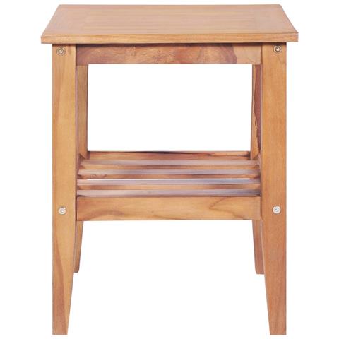 Tavolino Da Salotto 40x40x50 Cm Quadrato Legno Massello Di Teak - Foto 1