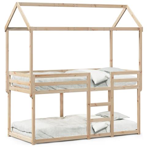 Letto A Castello Senza Materasso 90x190 Cm Legno Di Pino - Foto 1