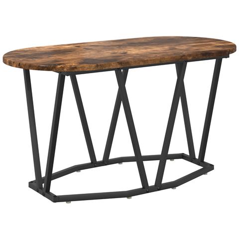 Tavolino da caffè in rovere affumicato 80x40x40,5 cm in legno ingegnerizzato e metallo - Foto 1