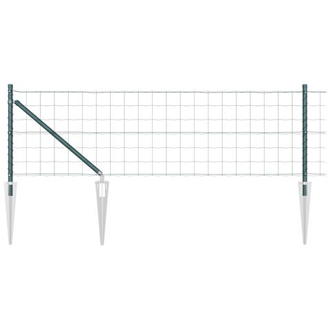 Recinzione Euro Set di 2 Verde Metallo 10 x 0.8 m Durevole - Foto 1