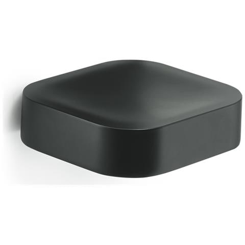 Portasapone Inamovibile Da Muro In Ottone, Acciaio Inox E Cromall 3212 Serie Outline Nero Opaco - Foto 1