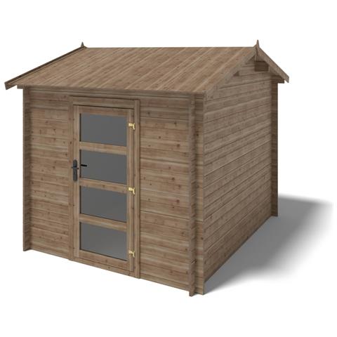 Casetta Da Giardino In Legno - 7.5m2 - 2.5x3m - Impregnata - 28mm - Colore: Marrone - Foto 1