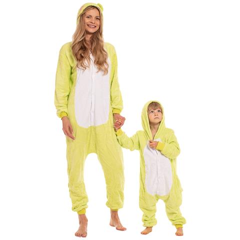 Pigiama Per Bambini Kigurumi Intero Costume Rana Verde 105-115 Cm - Foto 8