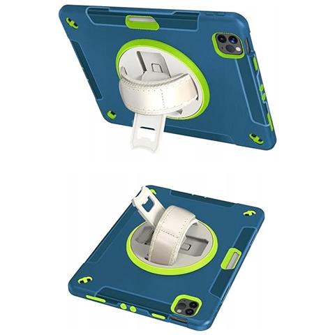 Custodia Per Ipad Pro 11 Armored Con Supporto Girevole Turchese - Foto 2
