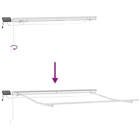 Tenda da Sole con Bianco 3 x 2,5 m Metallo - Foto 9