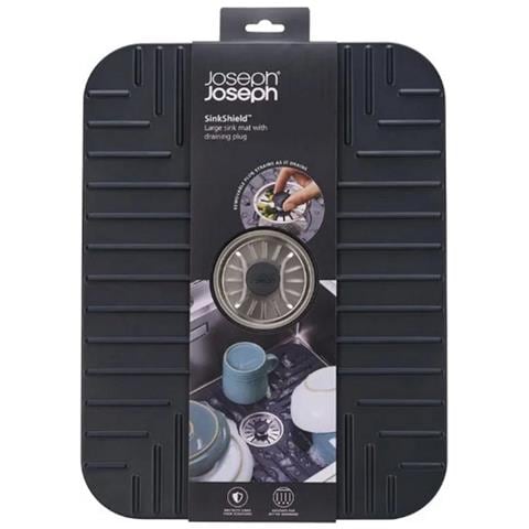 Protezione Per Lavello Sinkshield Protegge Utensili Con Tappo Di Drenaggio Rimovibile Scanalature Per Drenaggio Colore Grigio - Foto 1