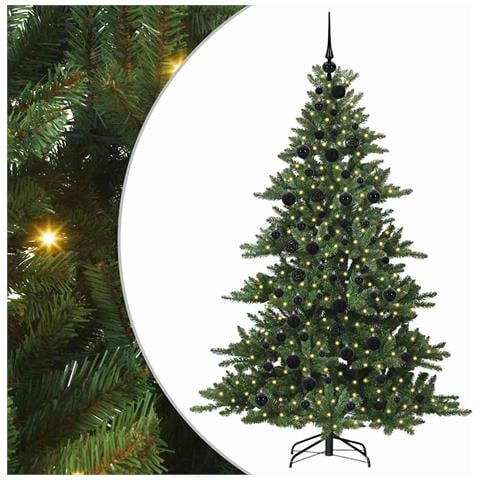 Albero di Natale Artificiale con Rami Pieghevoli Verde 180 cm - Foto 1