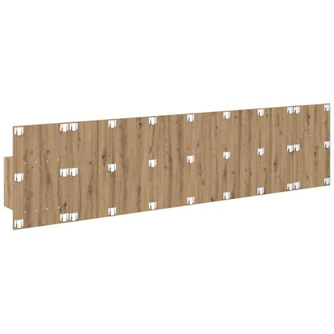 Testata con Comodino 3 pcs Rovere artigianale Legno multistrato - Foto 9