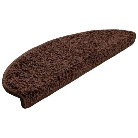 Tappetini per scale 20 pz 65x21x4 cm Marrone Semicircolari Grandi - Foto 2