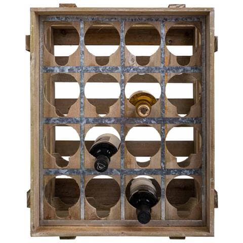 Cassetto Portabottiglie In Legno Marrone 41x32x55h - Foto 2