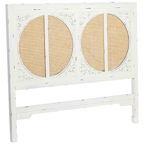 Testiera In Legno Bianco Con Doghe 150x5x130h Cm - Foto 1
