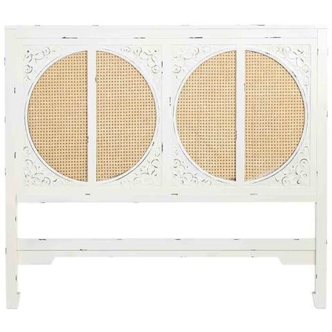 Testiera In Legno Bianco Con Doghe 150x5x130h Cm - Foto 2